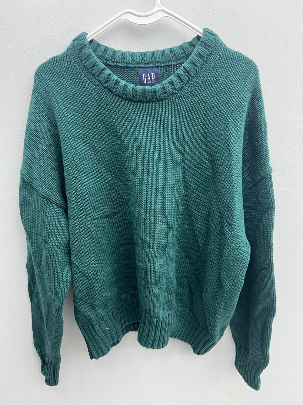 GAP Women's Green Crewneck Knit Sweater